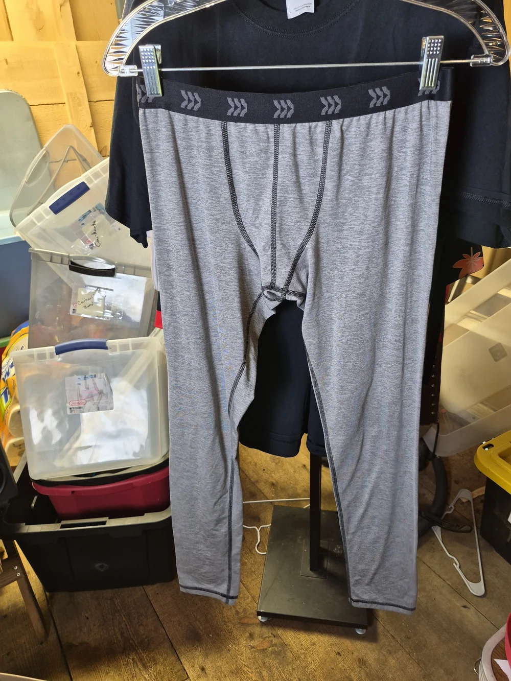all in motion Gray Kids Long Sleeve Thermal Pajama Set Bin 49